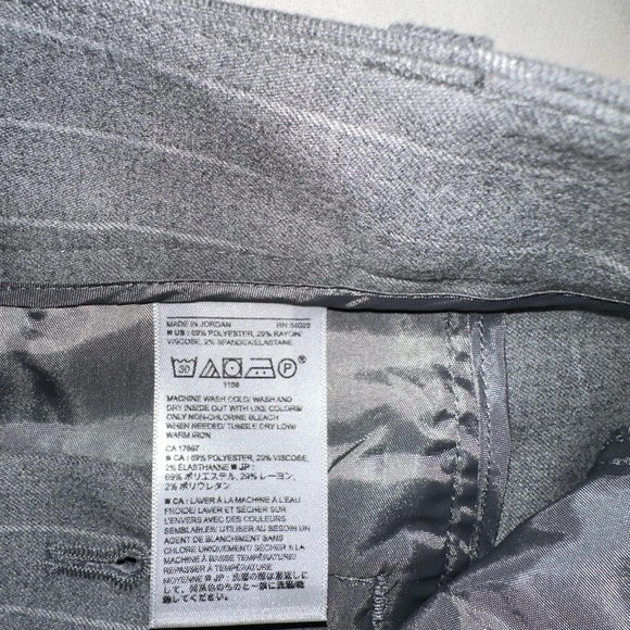 Banana Republic Women's Grey With White Stripe Tie Waist Cropped Pant Size 6 - Picture 5 of 11